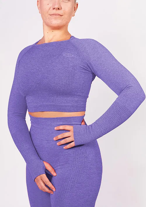 Lilac Lifter Isolation Seamless Crop Long Sleeve Top