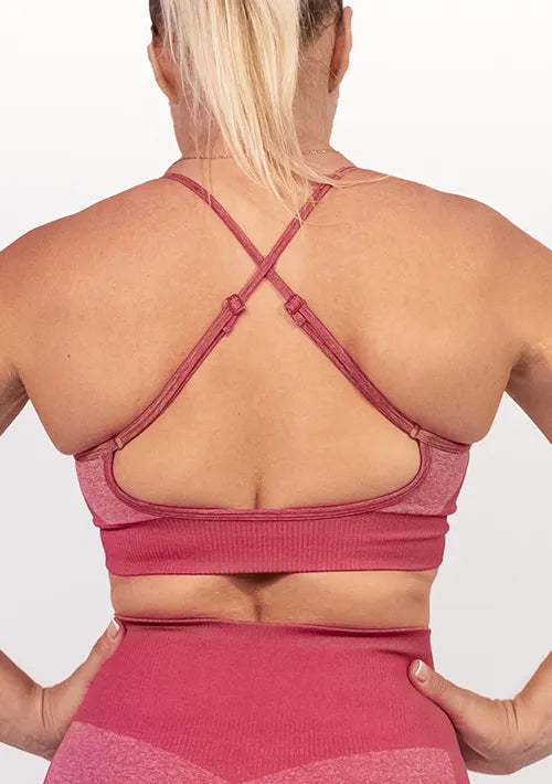 Rogue Red Compound Seamless Crossover Sports Bra